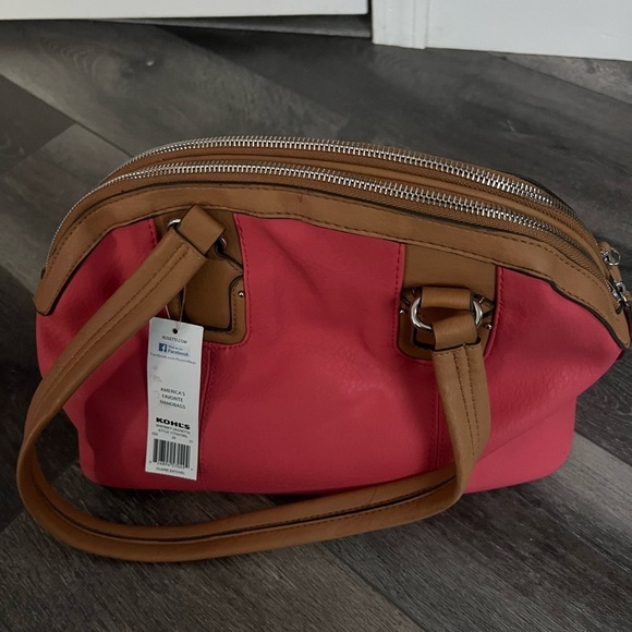 Rosetti Pink and Tan Women's Handbag - Picture 2 of 5